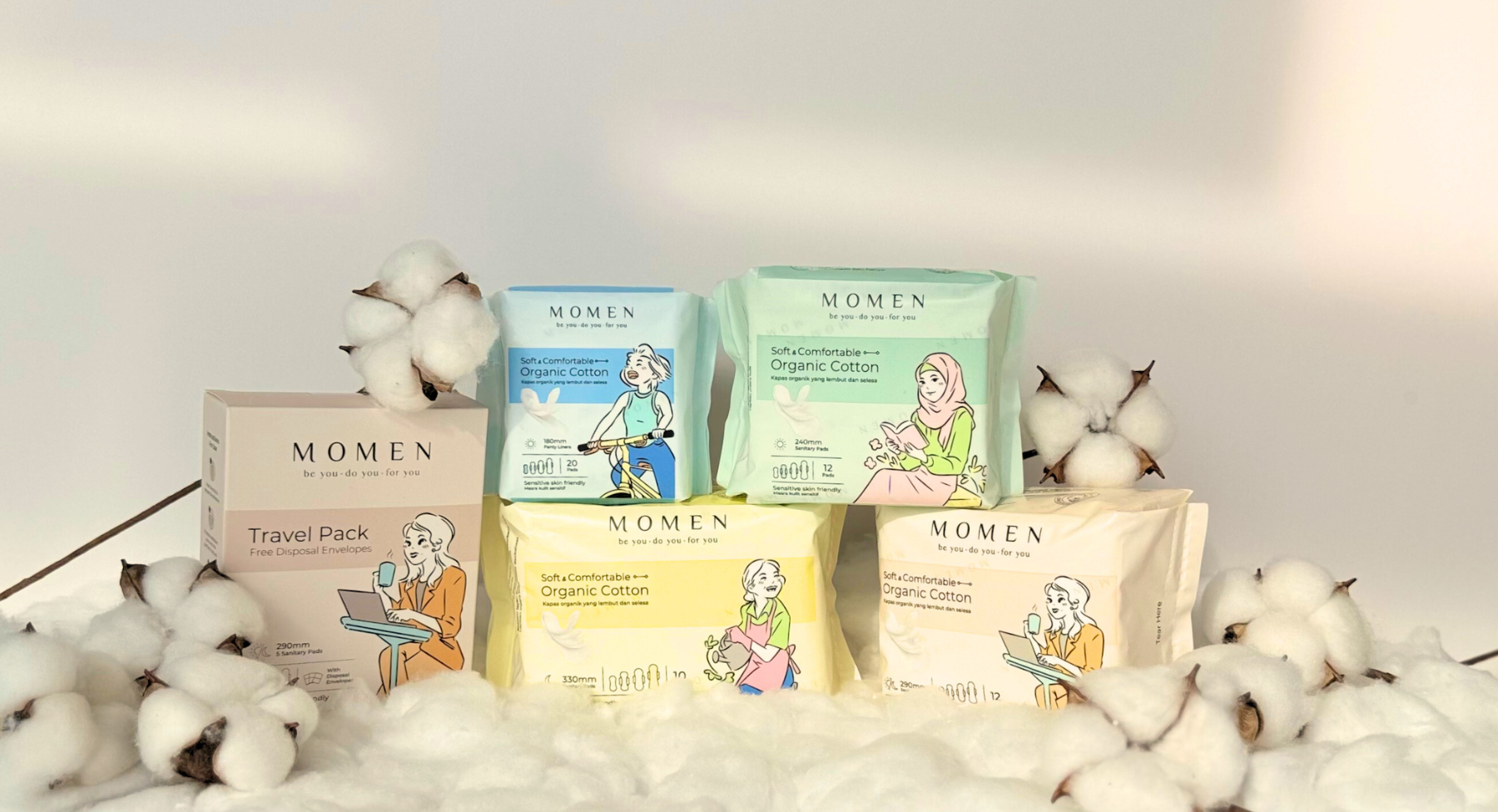 MOMEN Sanitary Pad organic series Malaysia